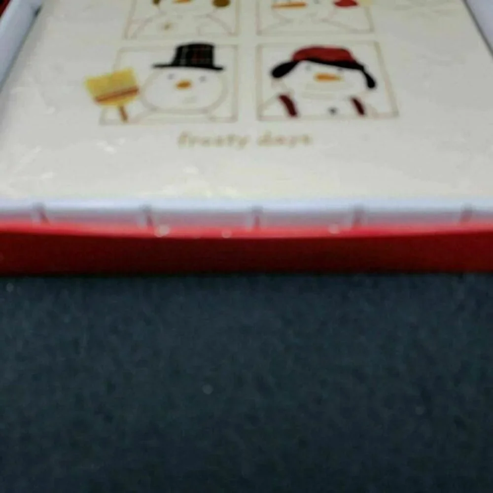 Hallmark Frosty Days Snowman Winter Ceramic Tile Wall Hanging Plaque Snowmen‎